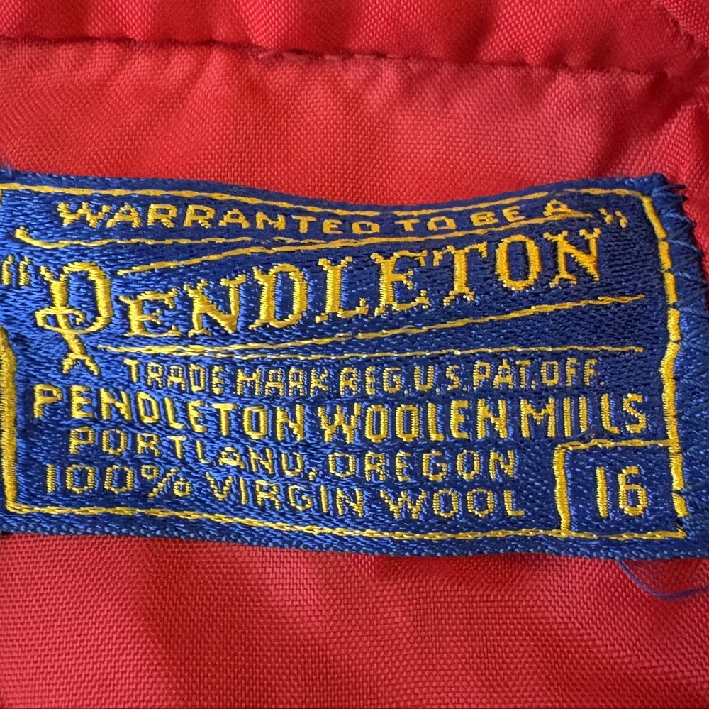 Pendleton Scarlet Red 100% Wool Qtr Button-Down S… - image 7